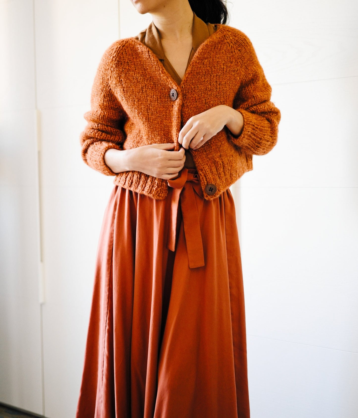 Oversized Chunky Button Cardigan Knitting Pattern