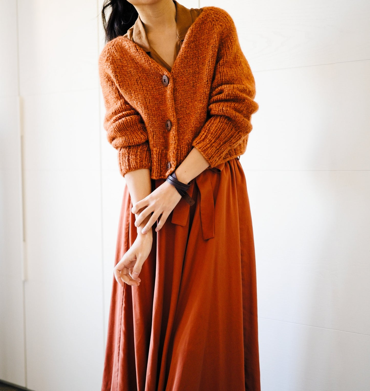 Oversized Chunky Button Cardigan Knitting Pattern