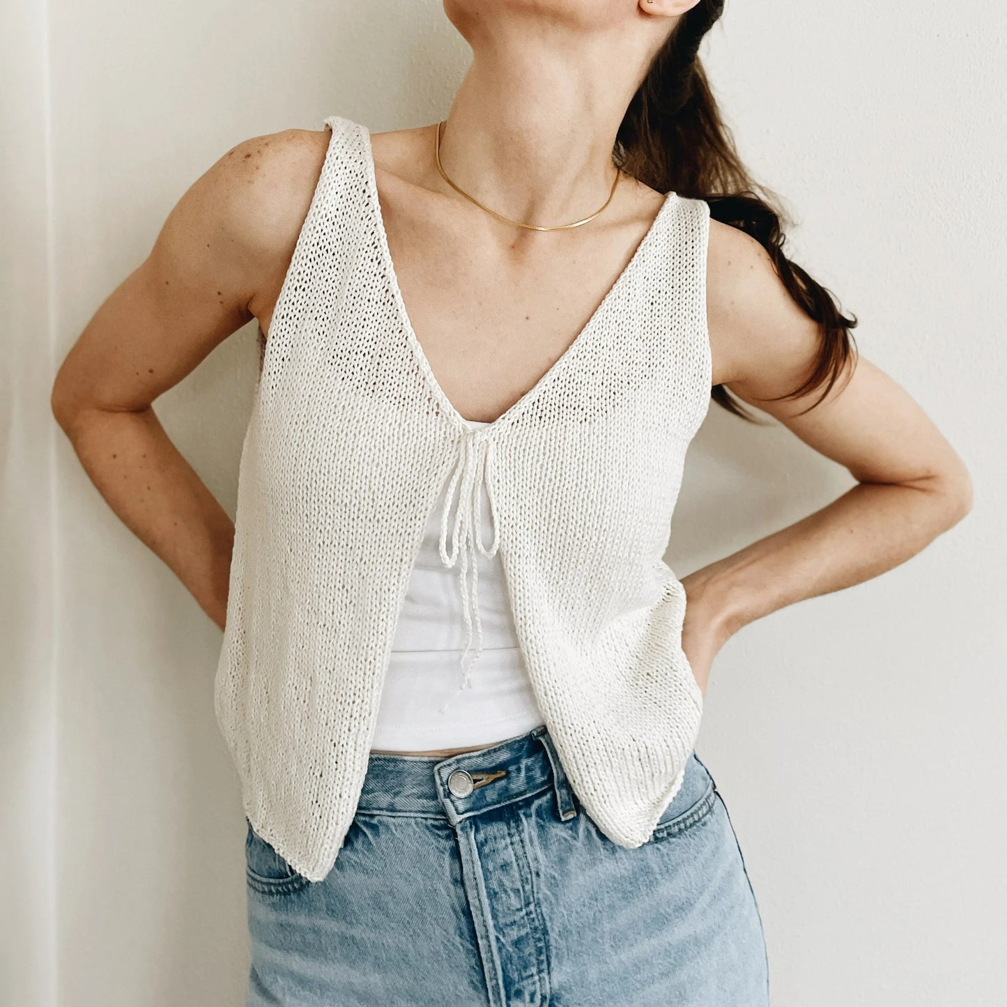 Elegant Relaxed Silhouette Knit Top Knitting Pattern
