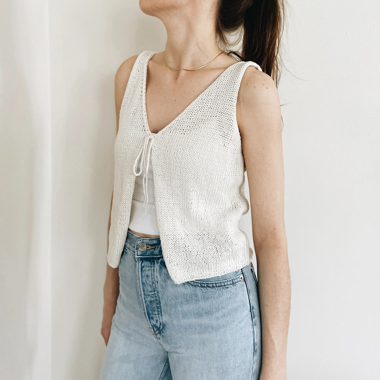 Elegant Relaxed Silhouette Knit Top Knitting Pattern