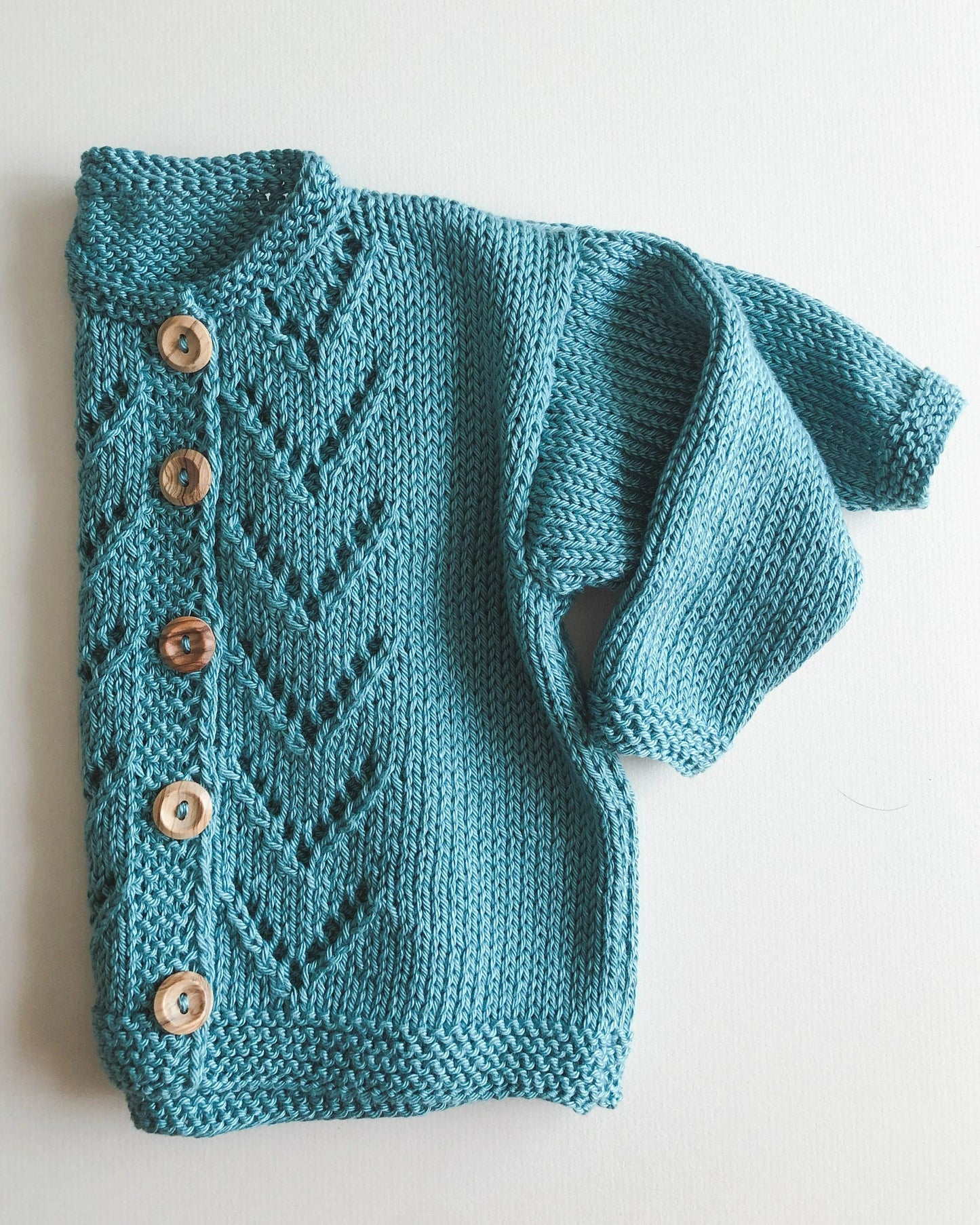 Delicate Infant Buttoned Jacket Knitting Pattern