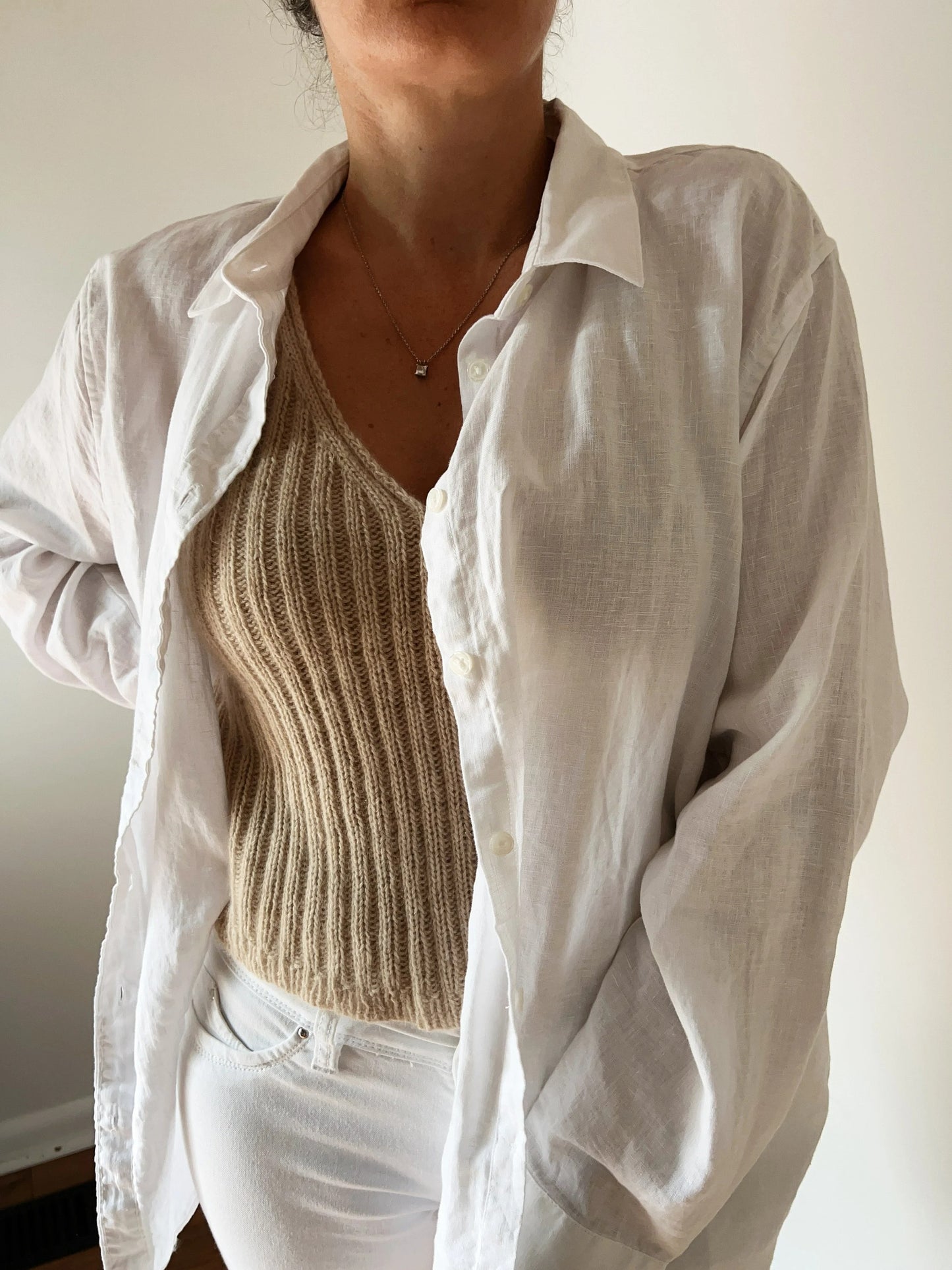 Contour Knit Cami Knitting Pattern