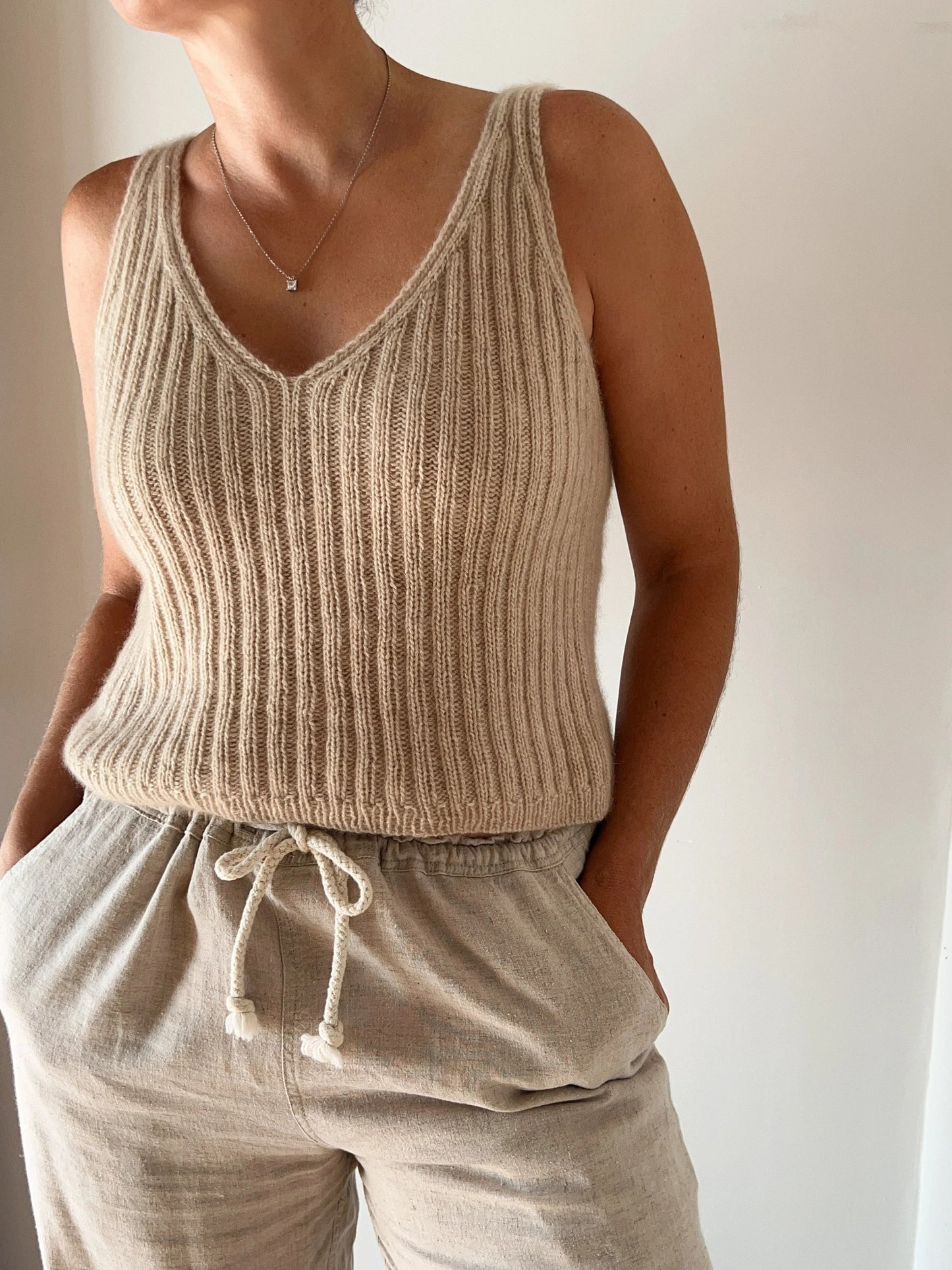 Contour Knit Cami Knitting Pattern
