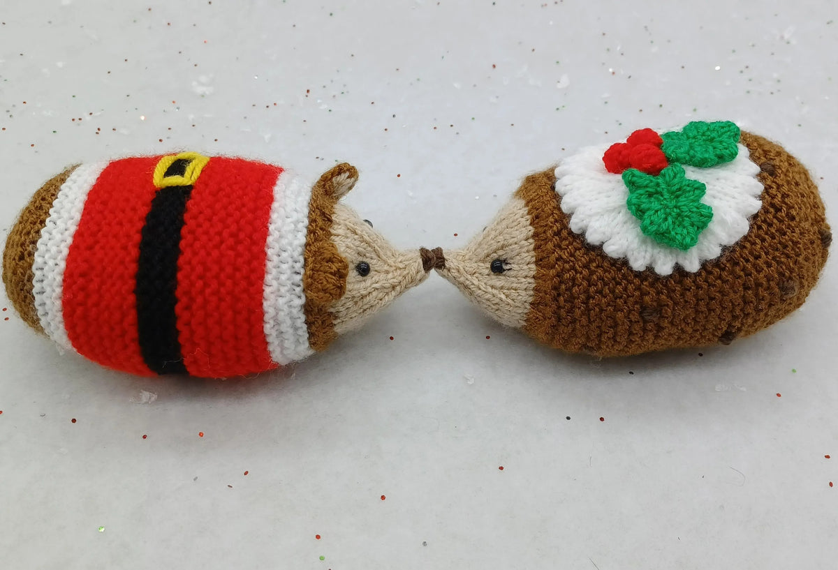 Festive Woodland Hedgehog Gift Bag Knitting Pattern