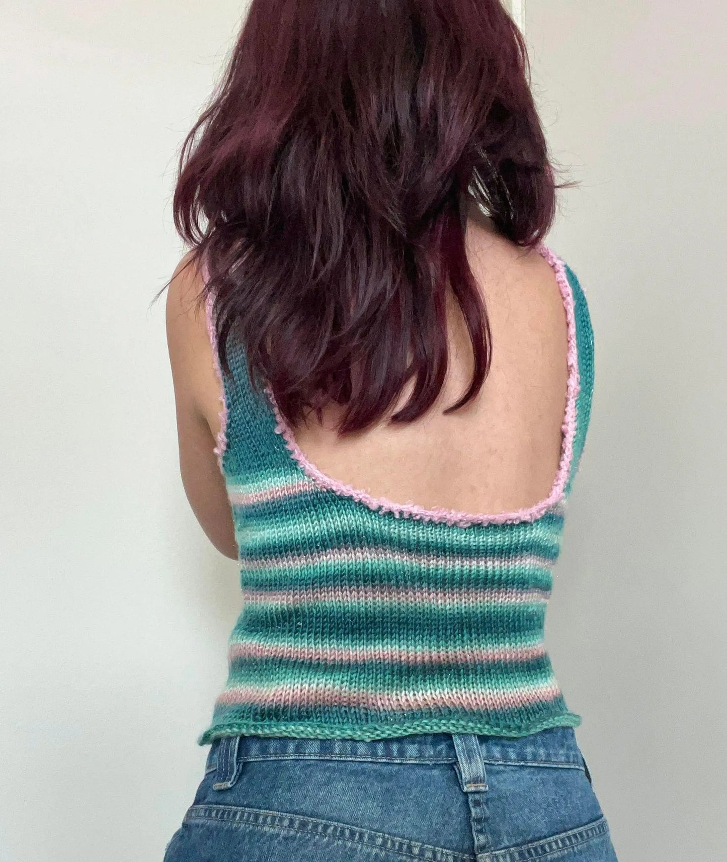 Elegant Open-Back Blouse Knitting Pattern