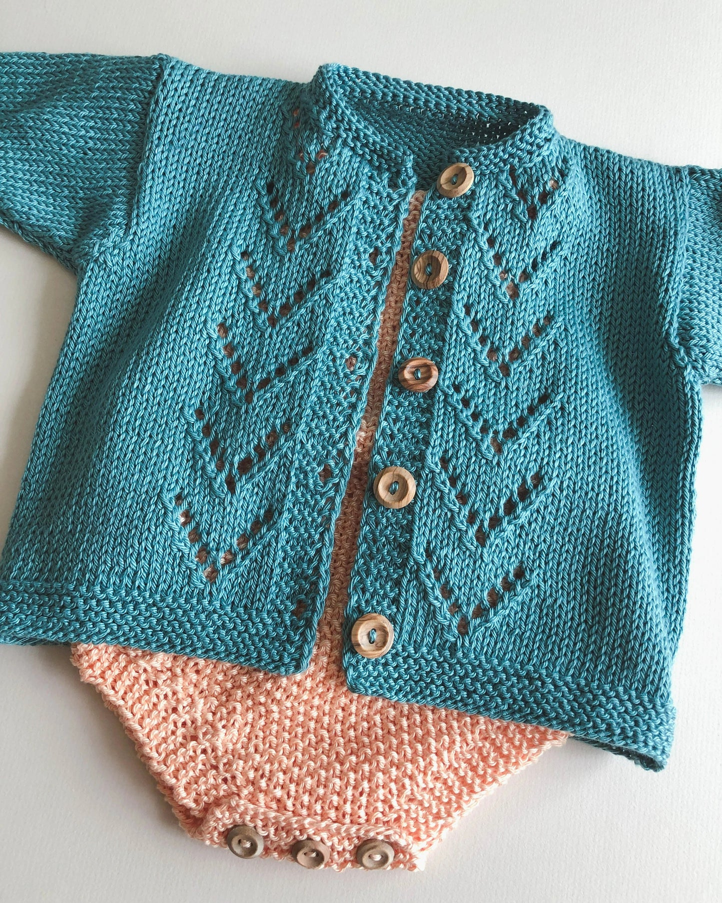 Delicate Infant Buttoned Jacket Knitting Pattern