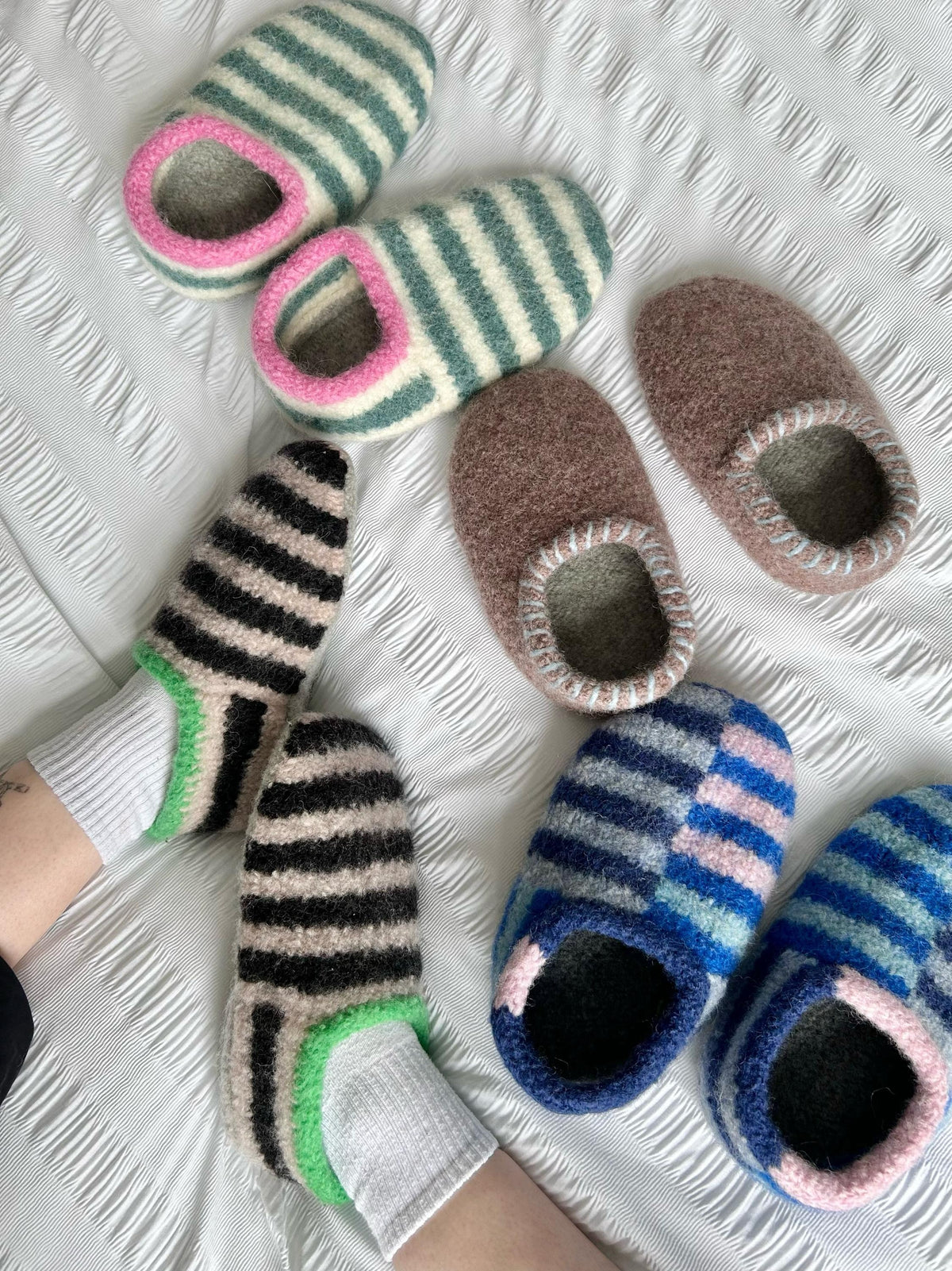 Cute Sailor Slippers Knitting Pattern