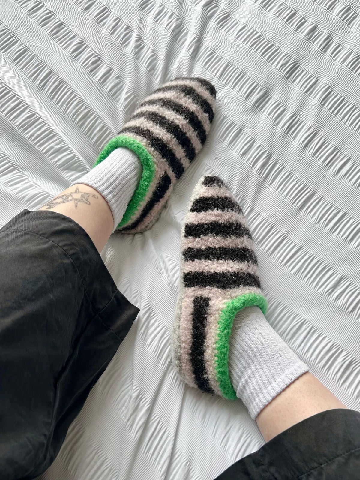 Cute Sailor Slippers Knitting Pattern