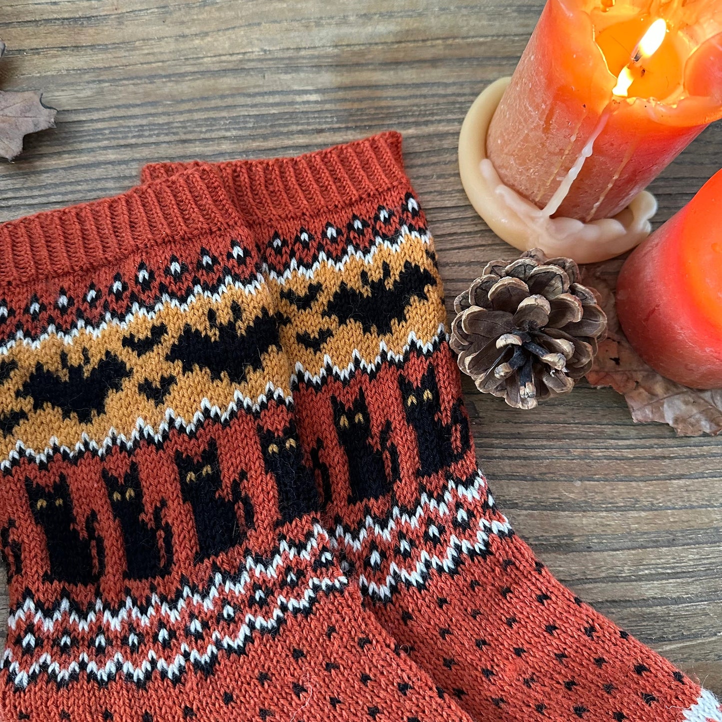 Midnight Creature Colorwork Socks Knitting Pattern