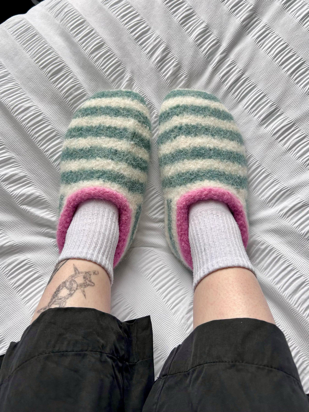 Cute Sailor Slippers Knitting Pattern