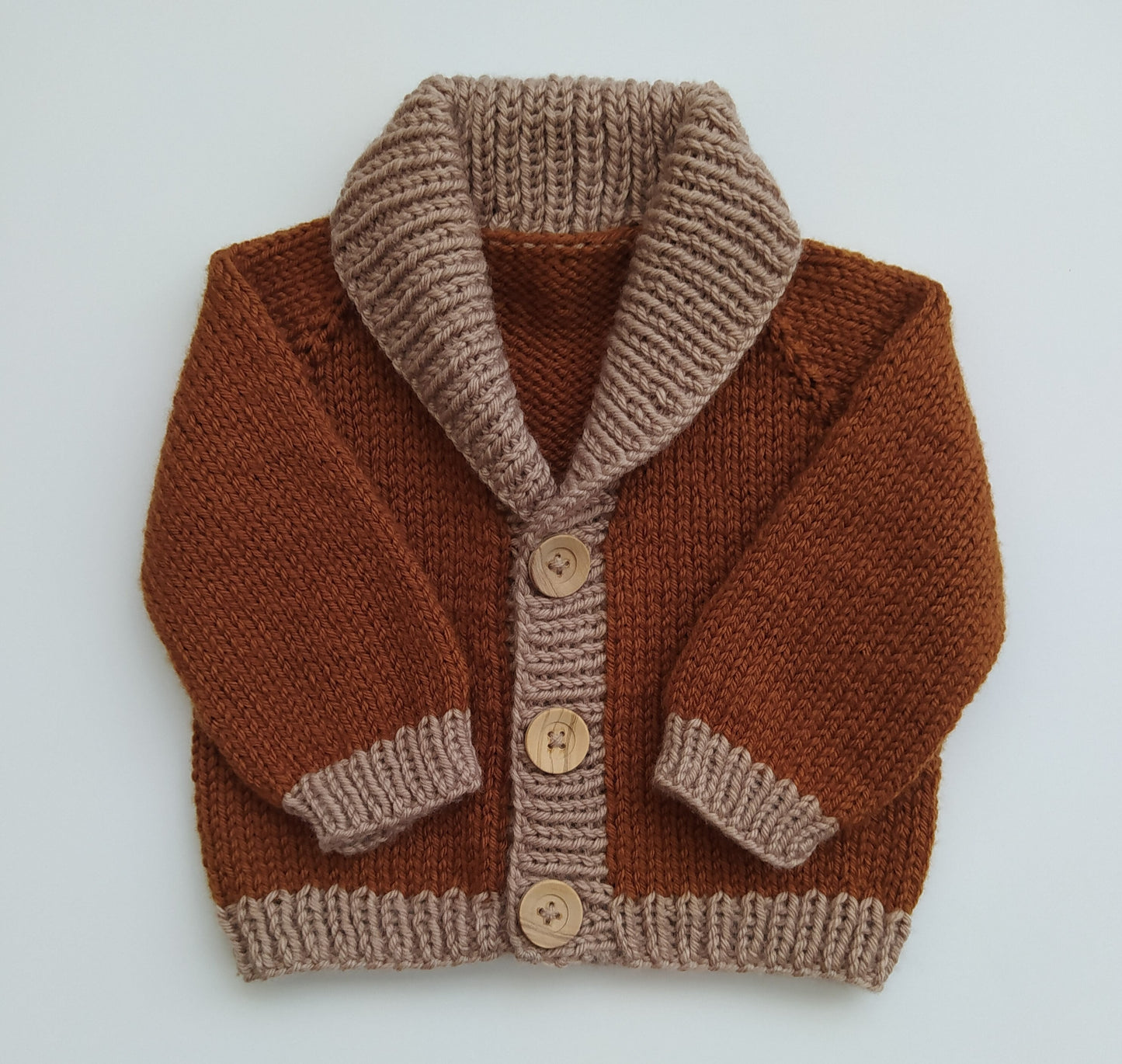 Classic Collar Buttoned Cardigan Knitting Pattern