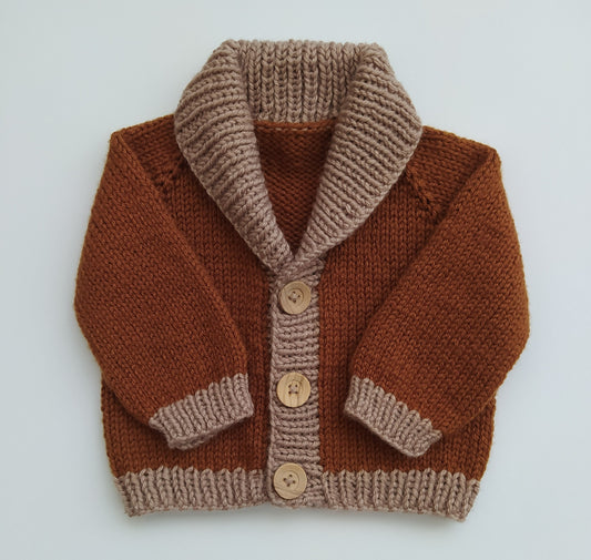 Classic Collar Buttoned Cardigan Knitting Pattern