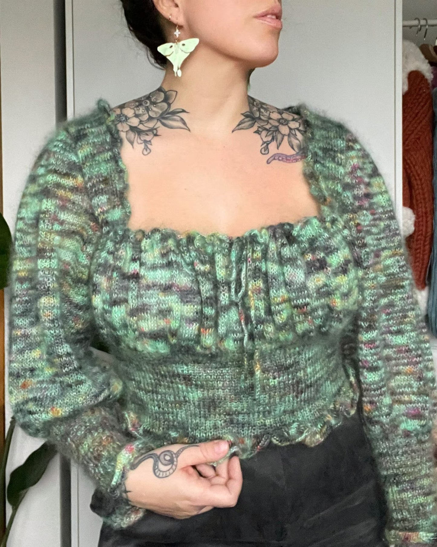Romantic Mohair Peasant Blouse Knitting Pattern