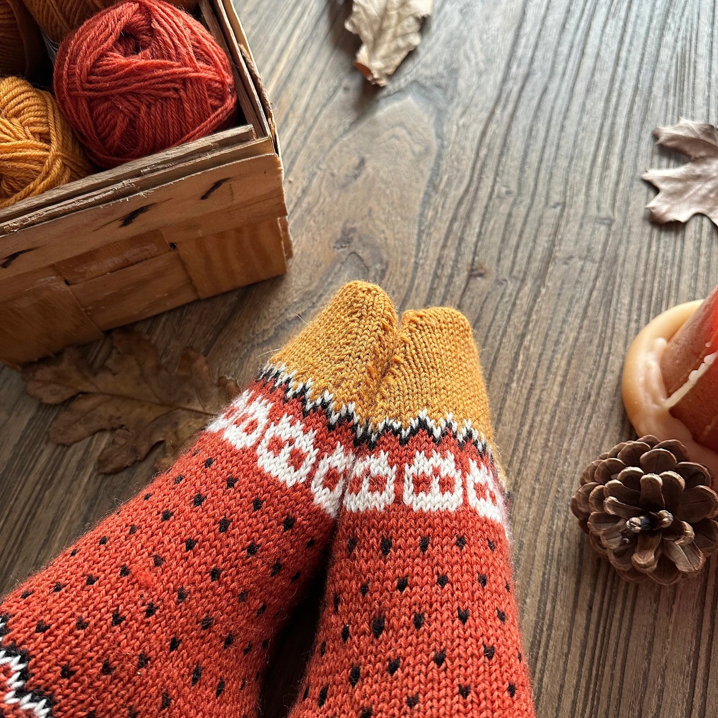Midnight Creature Colorwork Socks Knitting Pattern