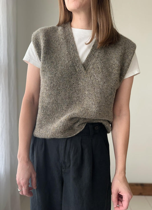 Timeless V-Neck Knit Shell Knitting Pattern