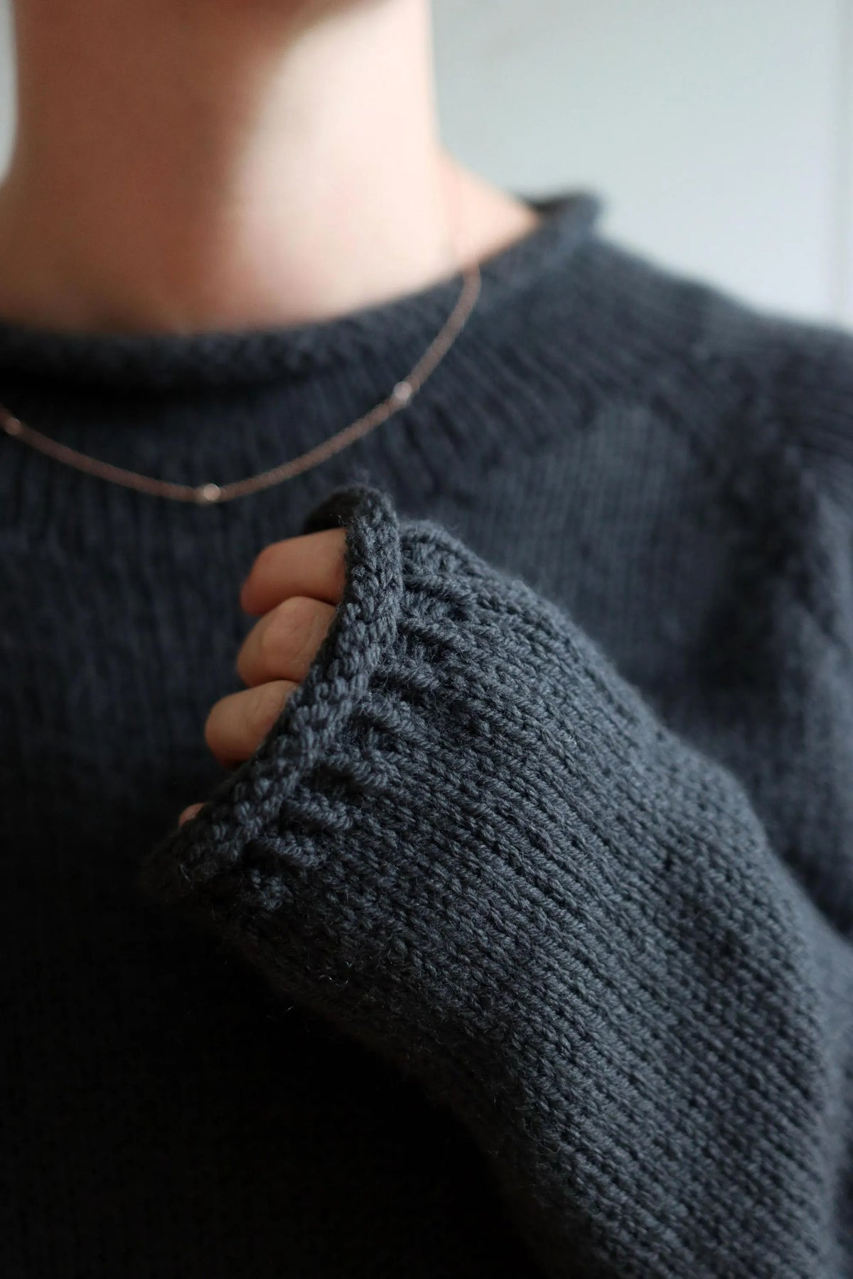Easy Funnel Neck Raglan Pullover Knitting Pattern