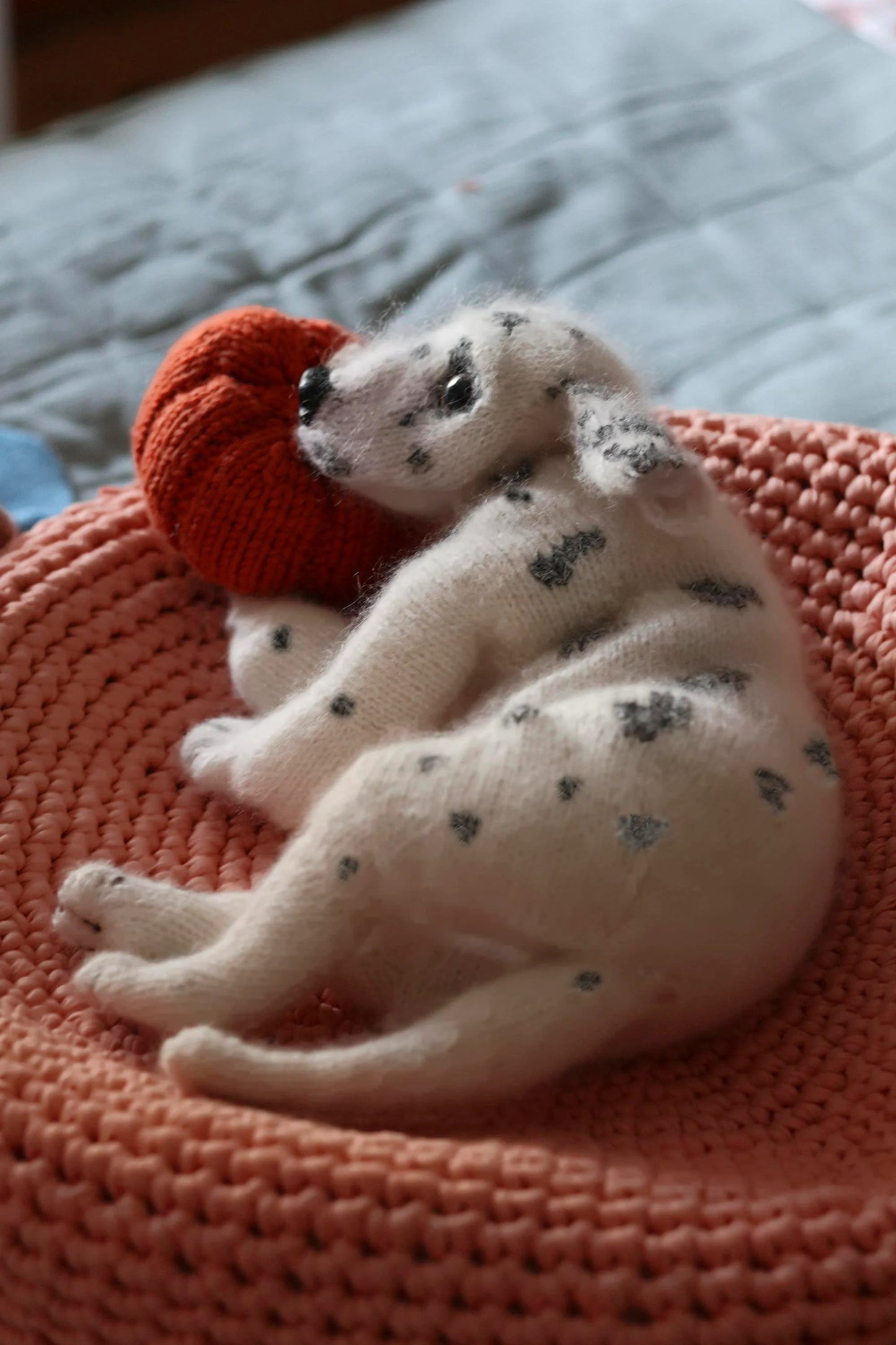 Speckled Canine Friend Knitting Pattern