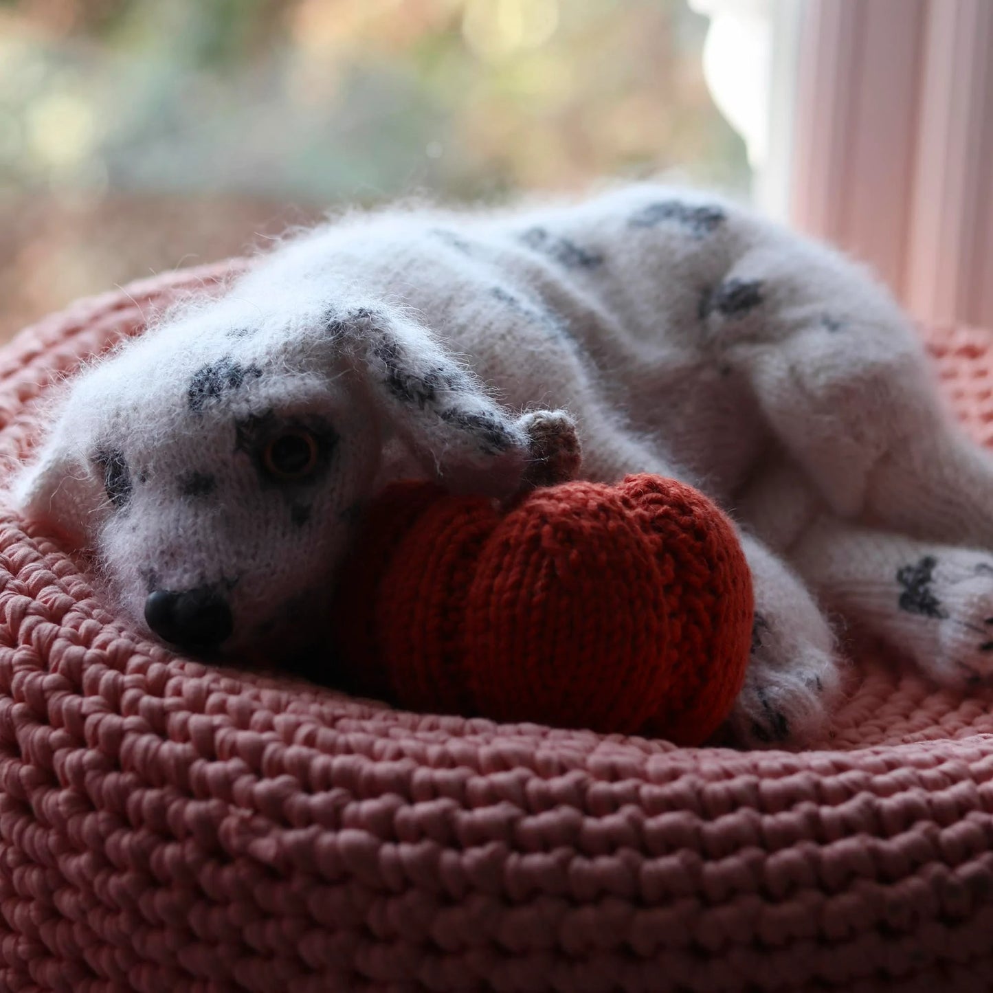 Speckled Canine Friend Knitting Pattern