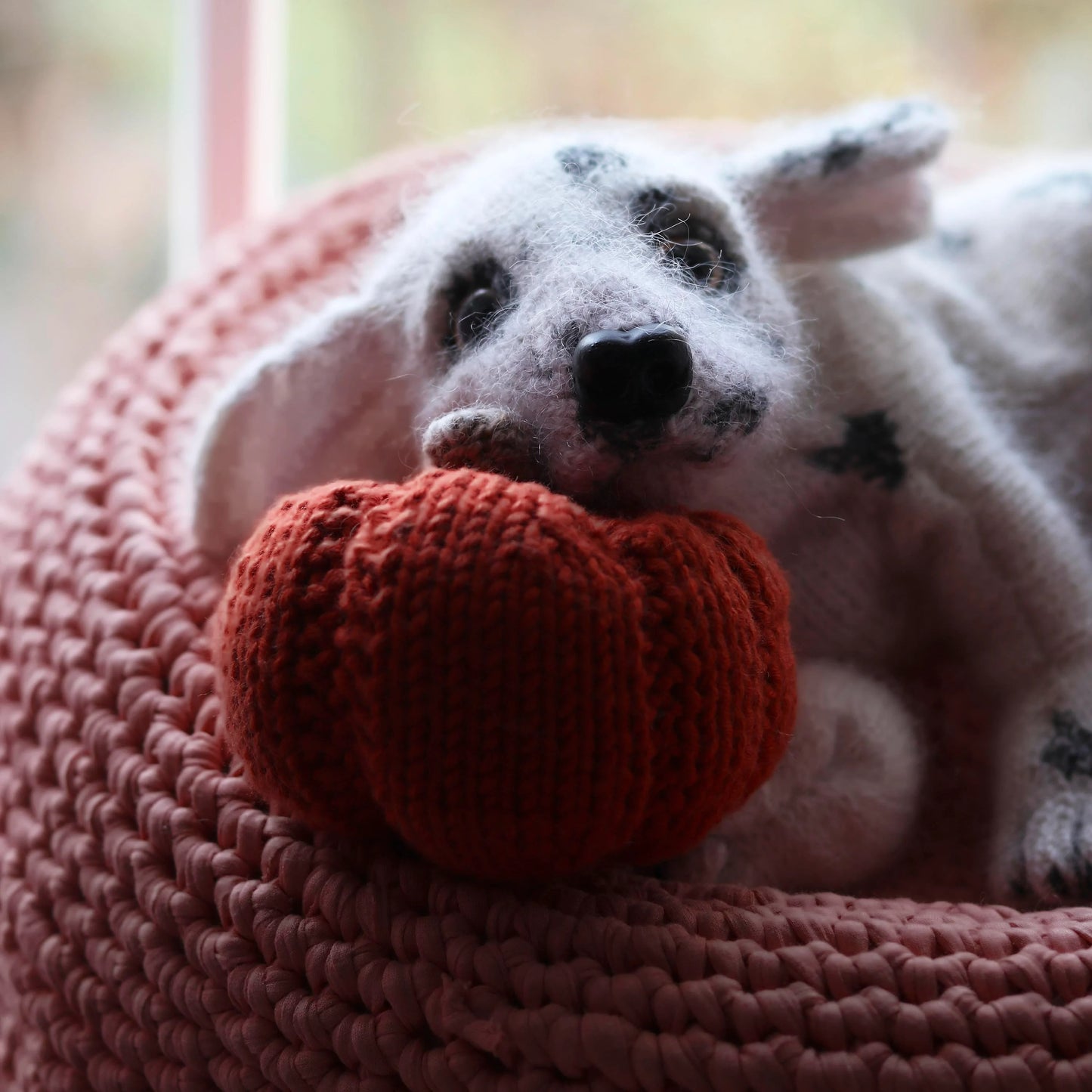 Speckled Canine Friend Knitting Pattern