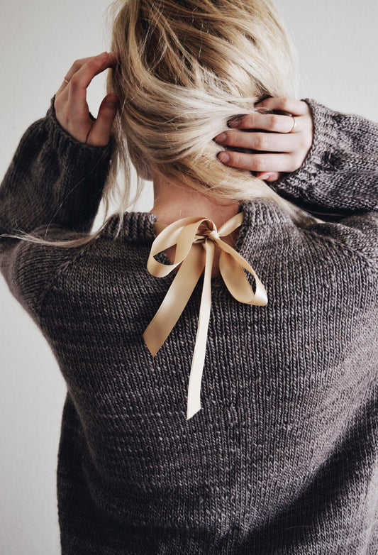 Graceful Ribbon Back Jumper Knitting Pattern