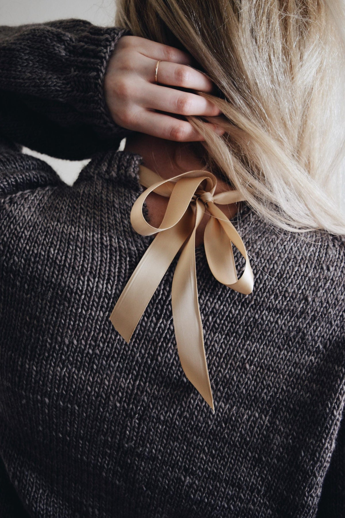 Graceful Ribbon Back Jumper Knitting Pattern