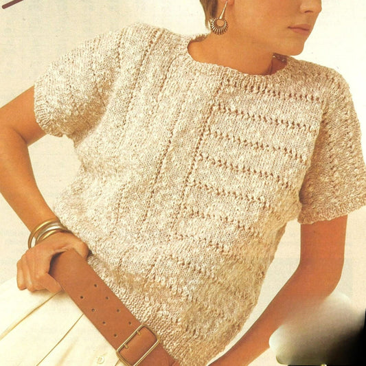Timeless Vintage Style Knitwear Top Knitting Pattern