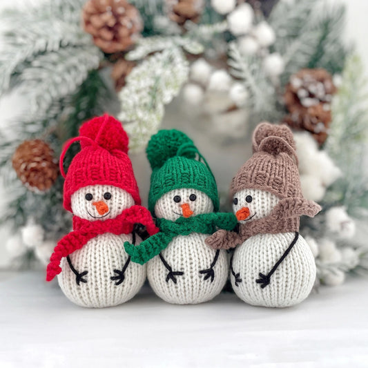 Snowman Tree Decor Knitting Pattern
