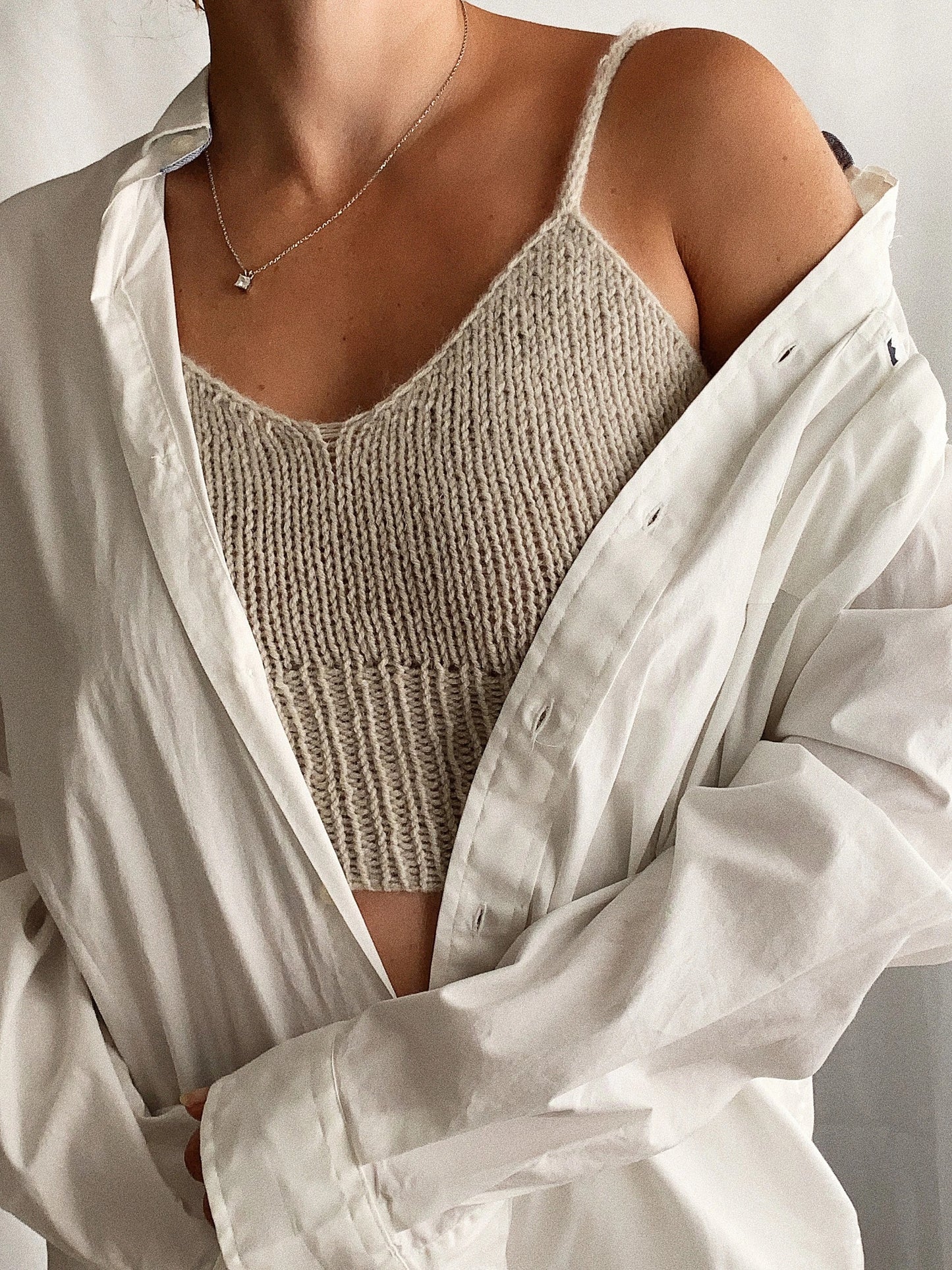 Delicate Fitted Camisole Knitting Pattern