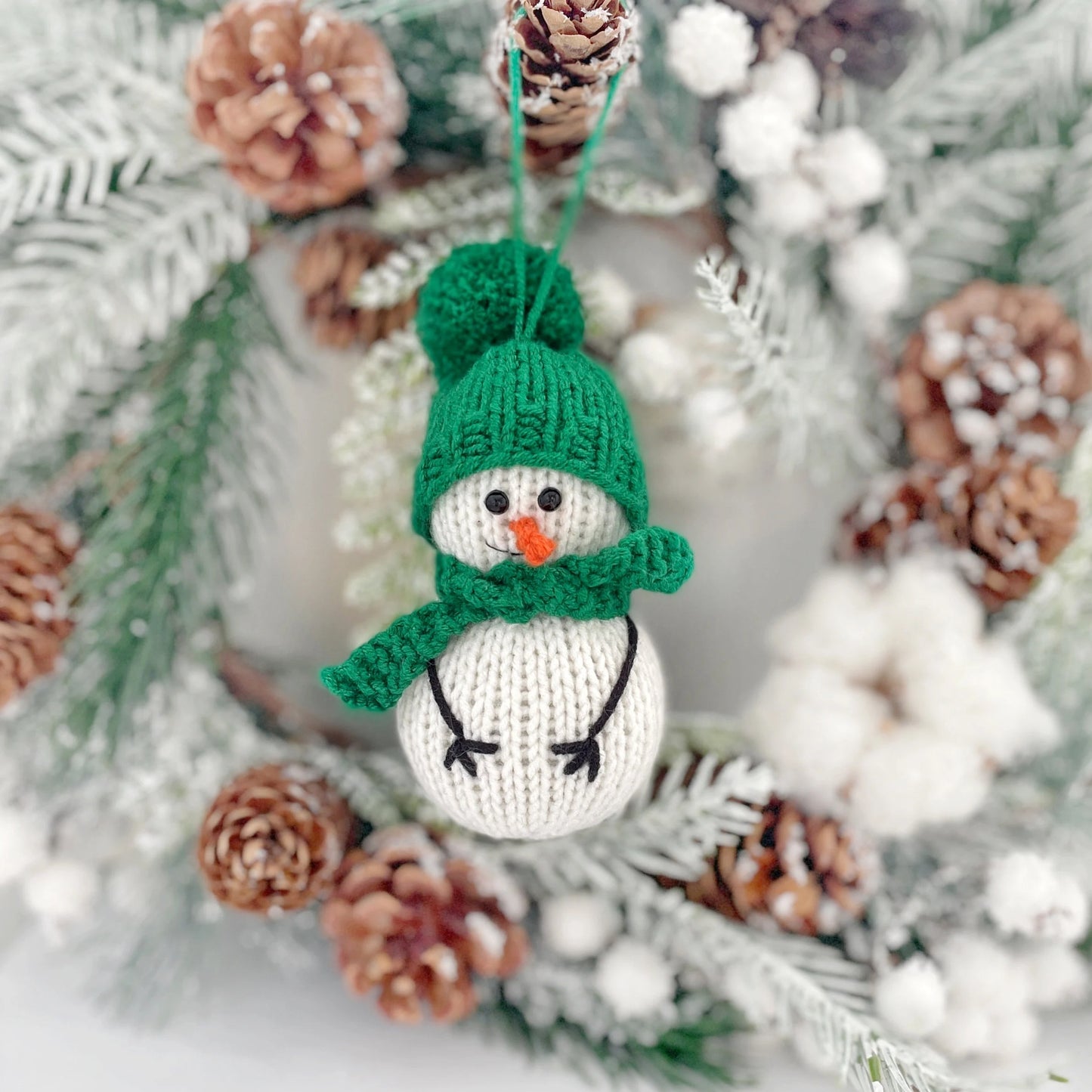 Snowman Tree Decor Knitting Pattern