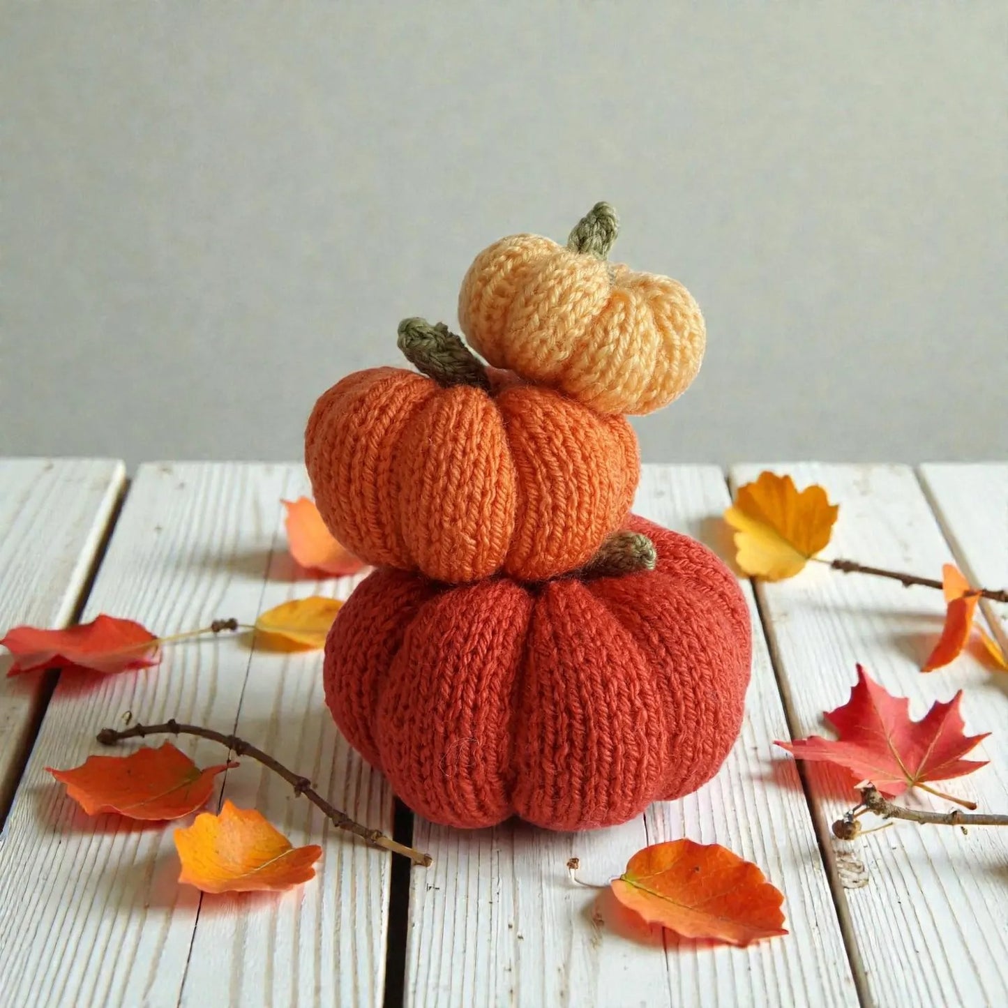 Easy Autumn Gourd Knitting Pattern