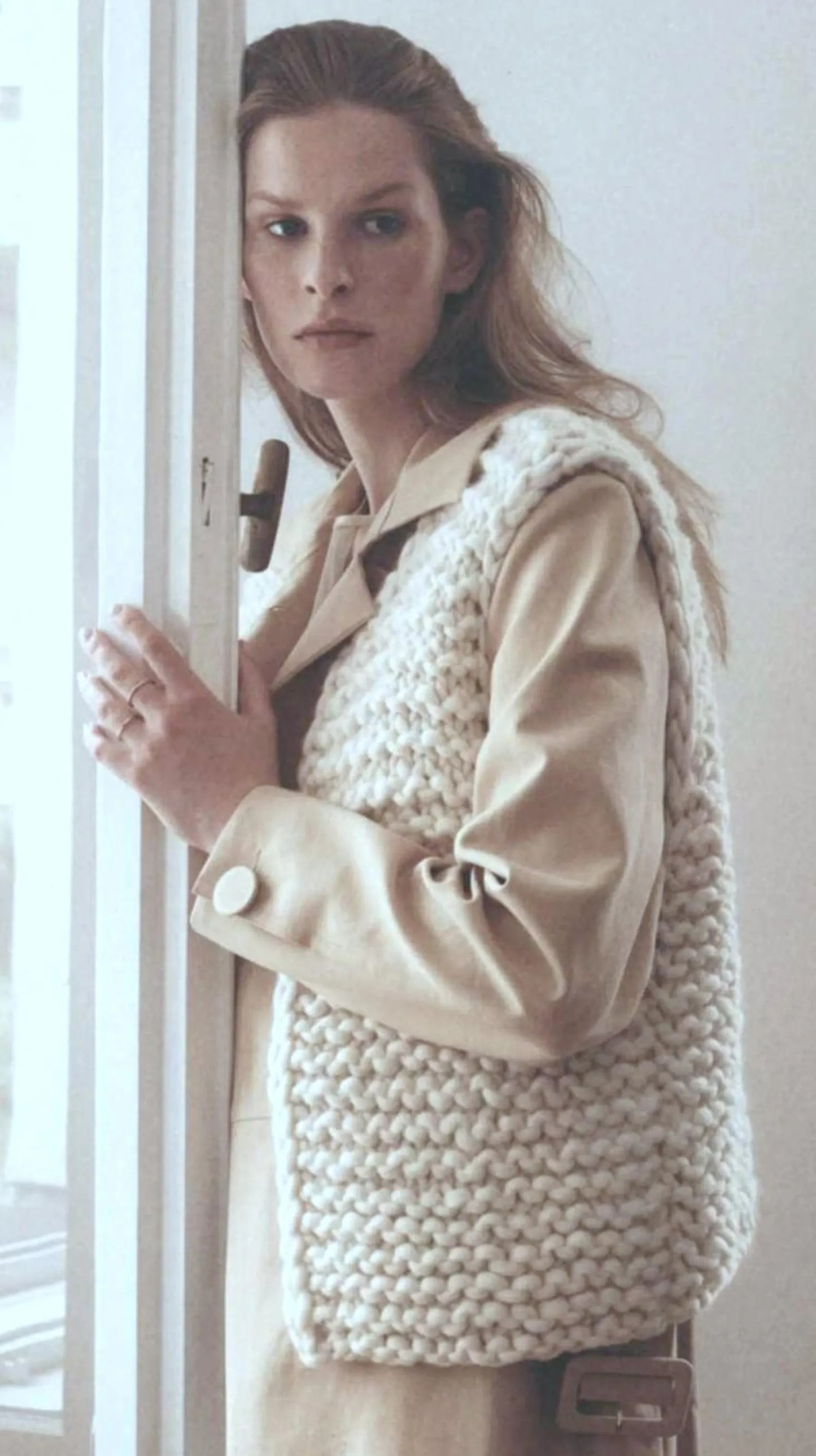 Vintage Style Buttoned Knit Cardigan Pattern
