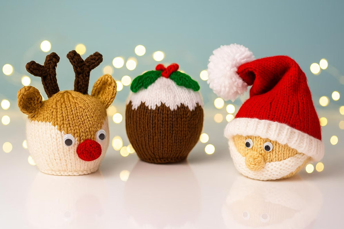 Festive Treat Holder Trio Knitting Pattern