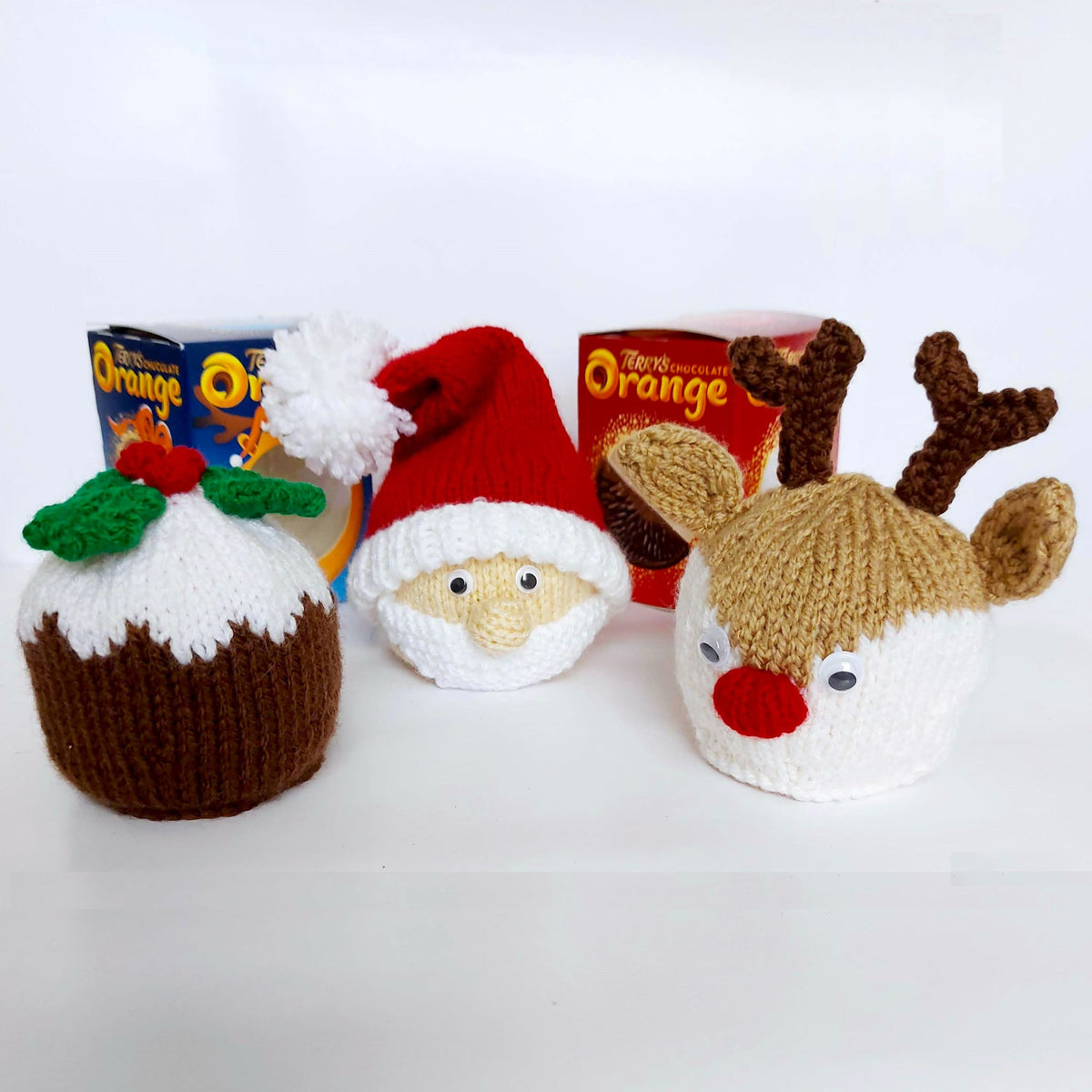 Festive Treat Holder Trio Knitting Pattern