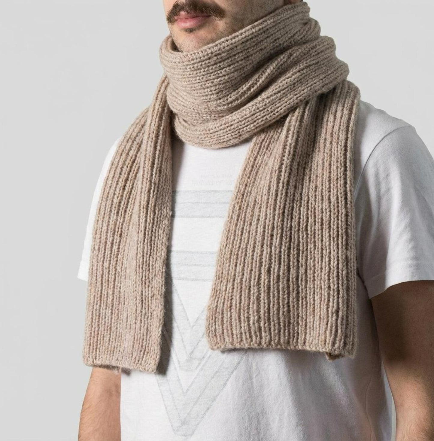 Classic Ribbed Winter Neck Wrap Knitting Pattern