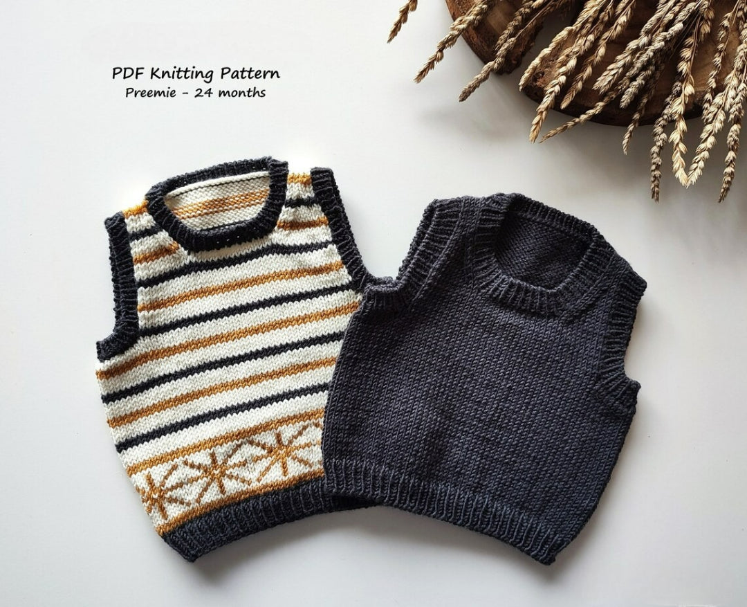 Little Explorer Layering Vest Knitting Pattern