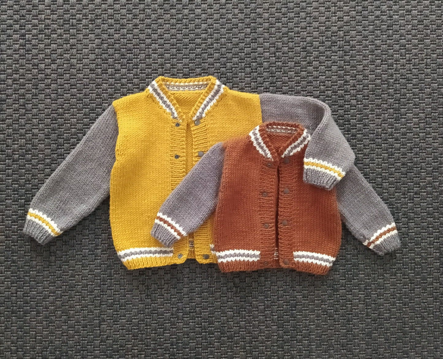 Collegiate Youth Buttoned Jacket Knitting Pattern