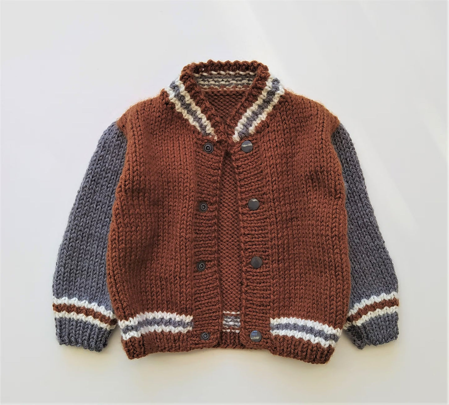 Collegiate Youth Buttoned Jacket Knitting Pattern