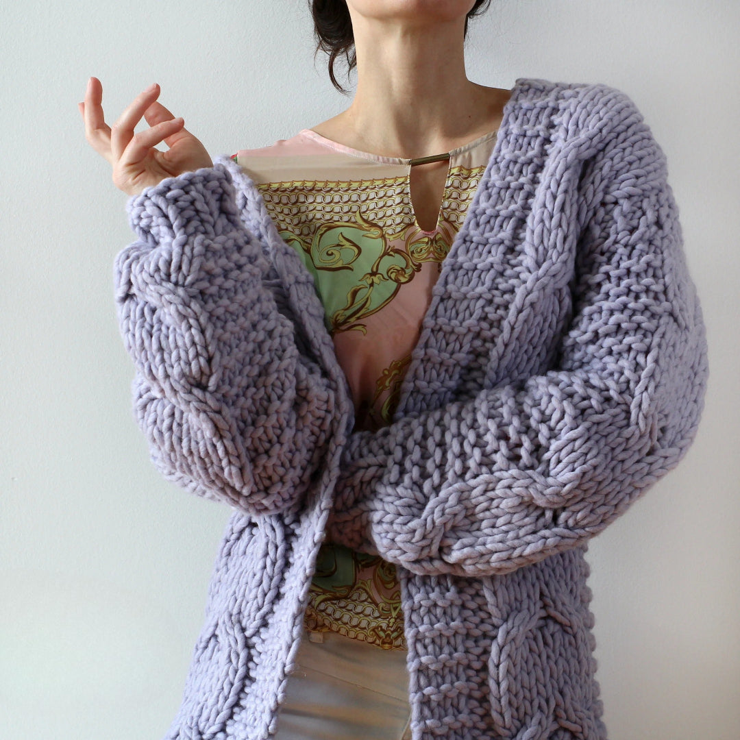 Cozy Forest Chunky Cardigan Knitting Pattern