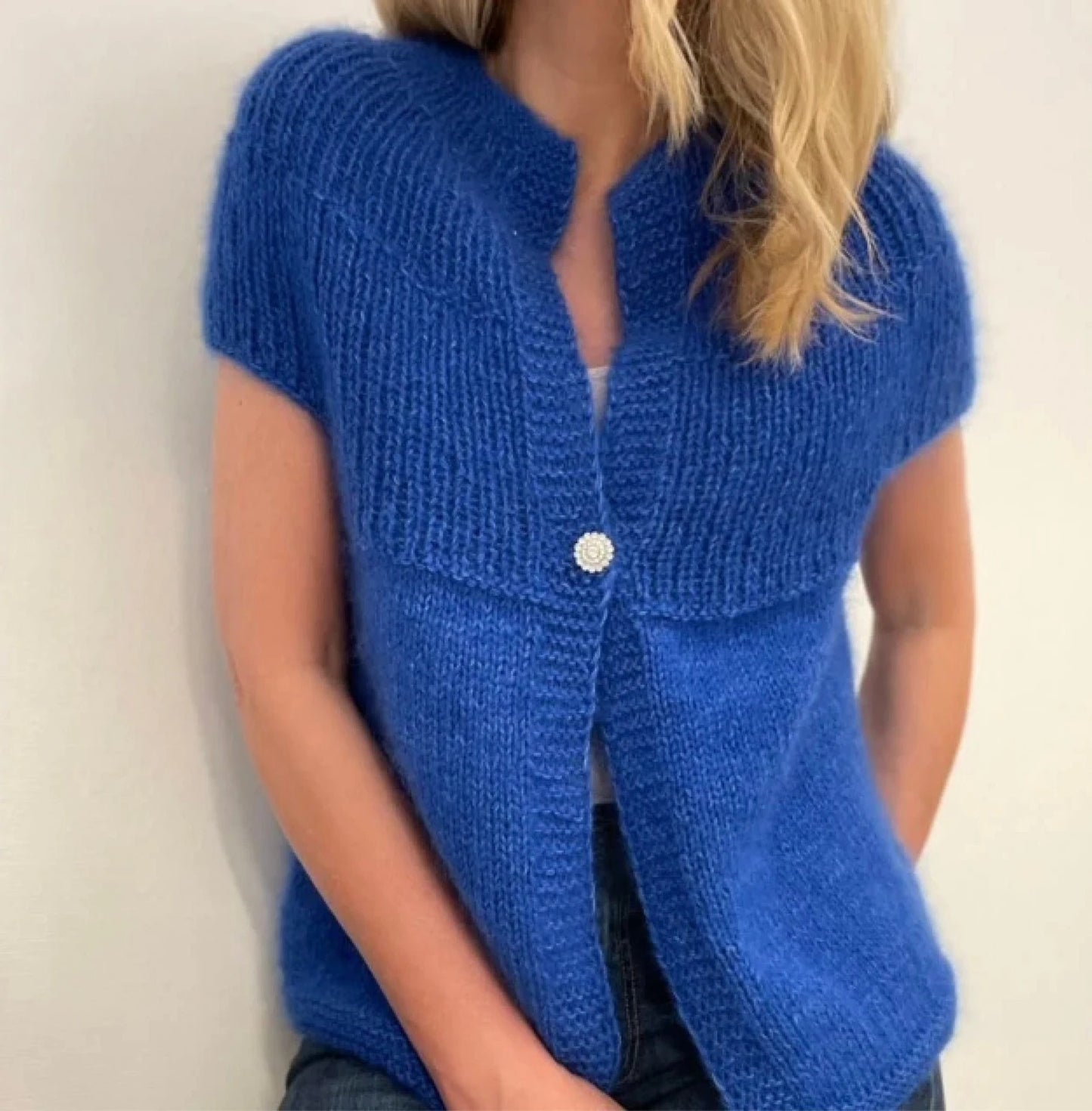 One-Button Top Knitting Pattern