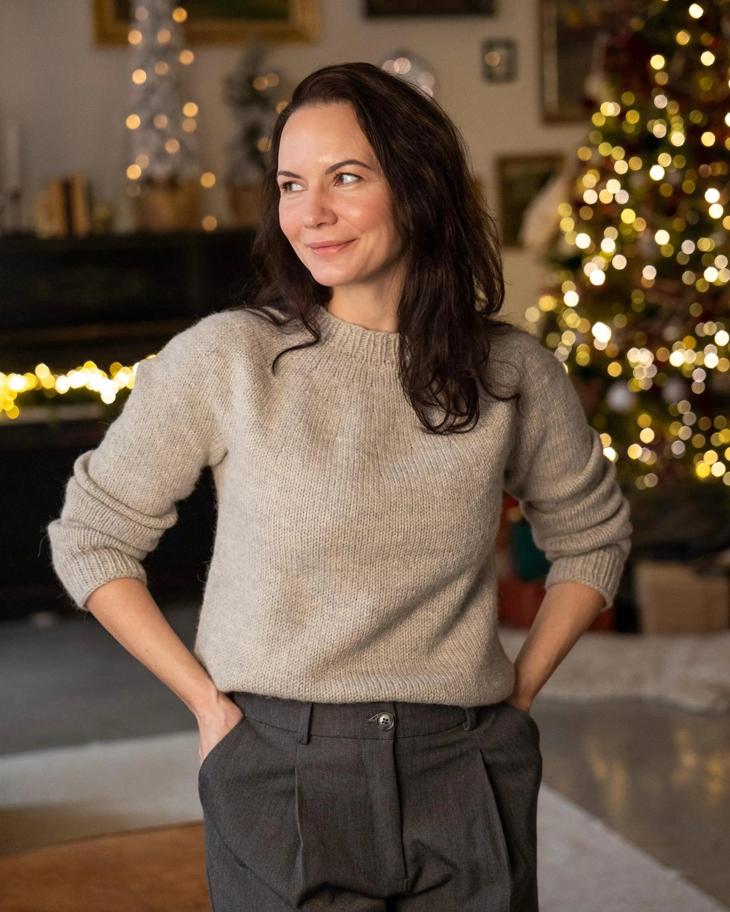 Easy Everyday Yoke Sweater Knitting Pattern