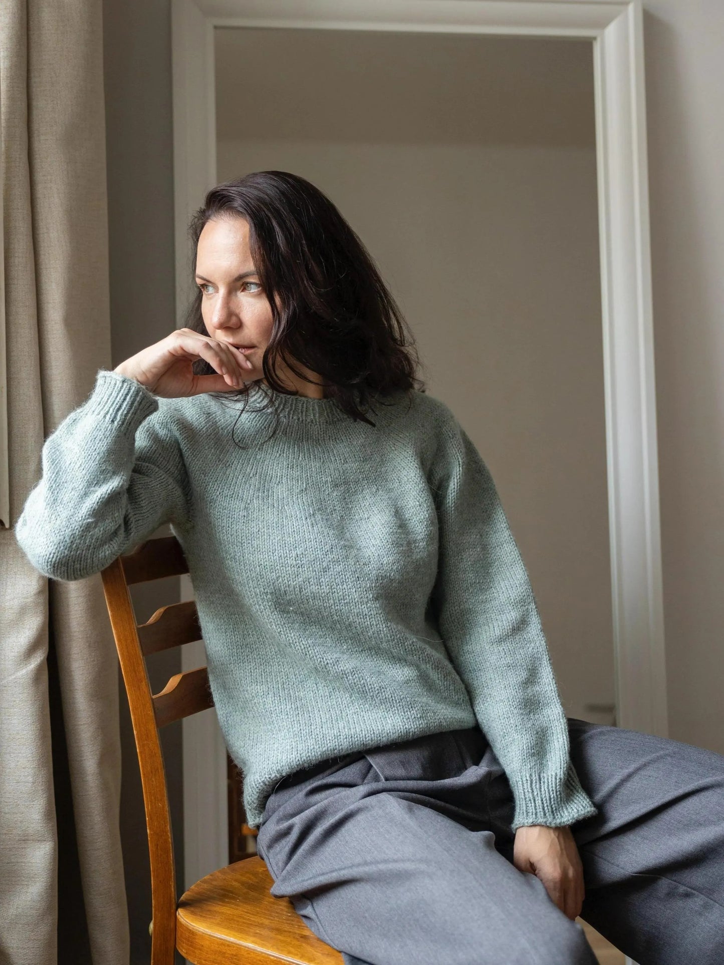 Easy Everyday Yoke Sweater Knitting Pattern