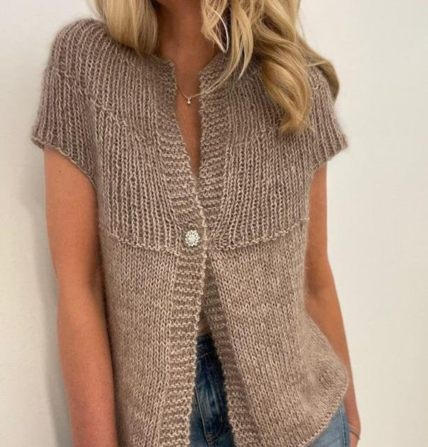 One-Button Top Knitting Pattern