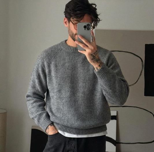 Classic Men Raglan Pullover Knitting Pattern