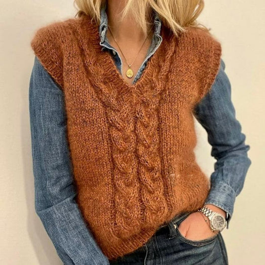 Braided Classic Vest Knitting Pattern