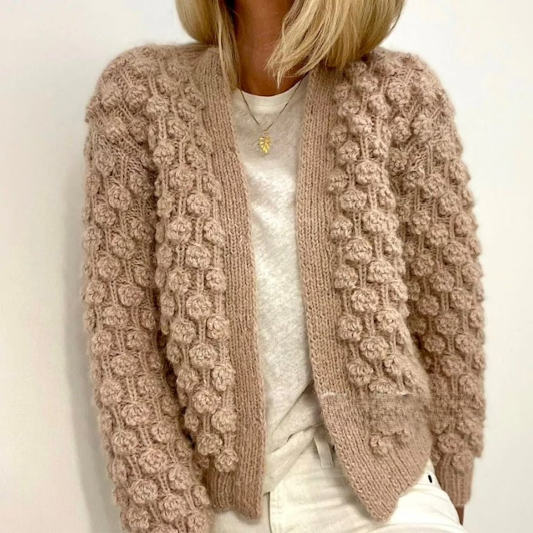 Elegant Rosebud Cardigan Knitting Pattern