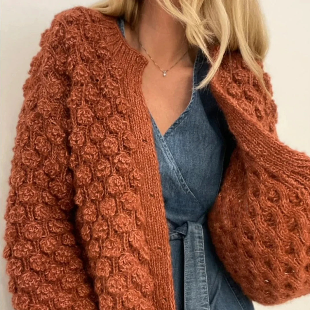 Elegant Rosebud Cardigan Knitting Pattern
