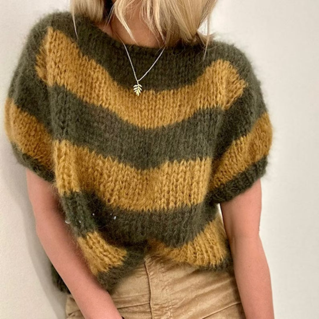 Striped Classic Top Knitting Pattern