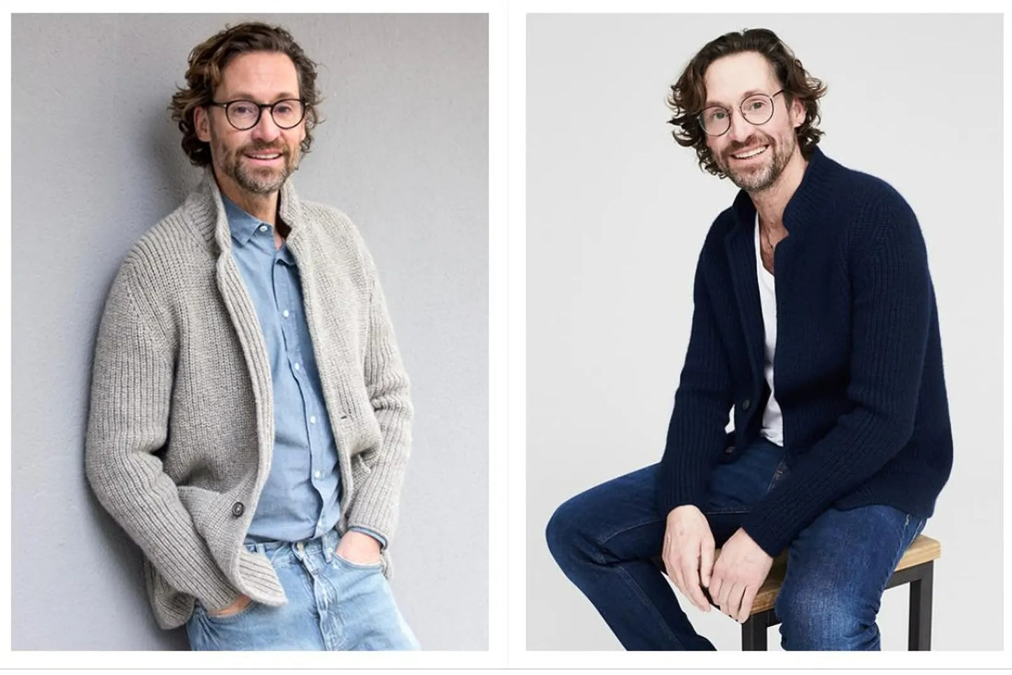 Classic Buttoned with Pocket Men's Cardigan Knitting Pattern