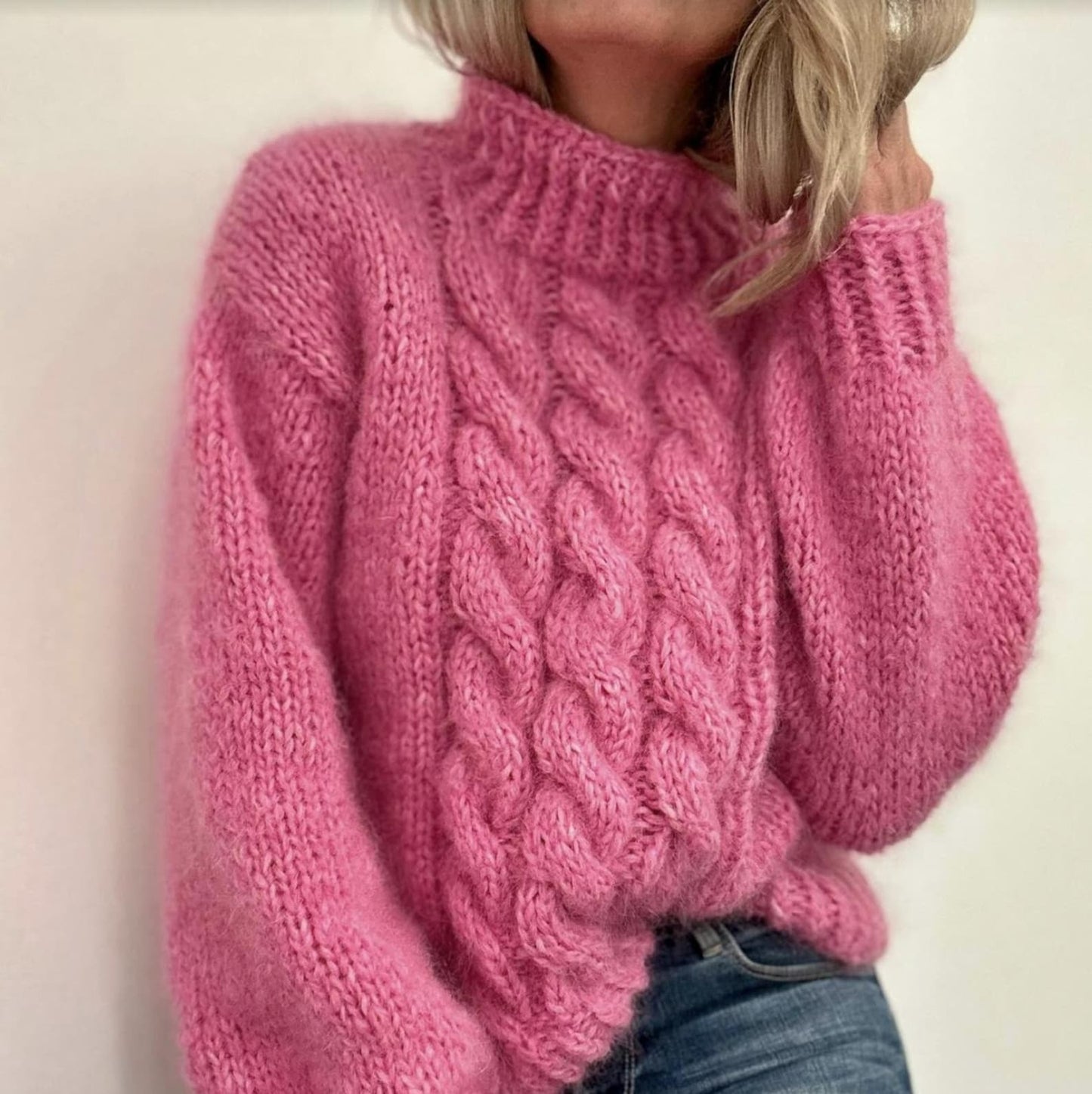 Classic-Braid Sweater Knitting Pattern
