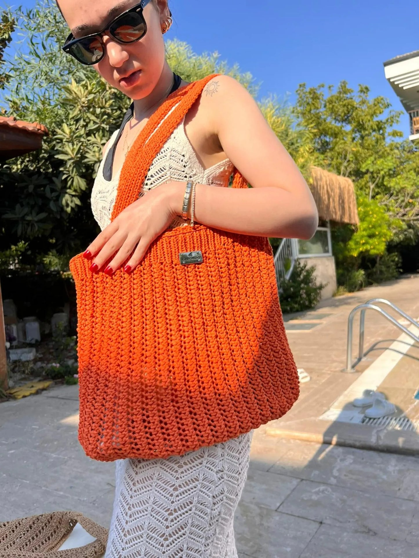 Chunky Utility Handbag Knit Design Pattern